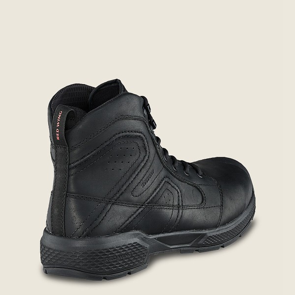 Red Wing Safety Boots Black - Mens Exos Lite - 6-inch Waterproof Toe - 1085-GVLJI